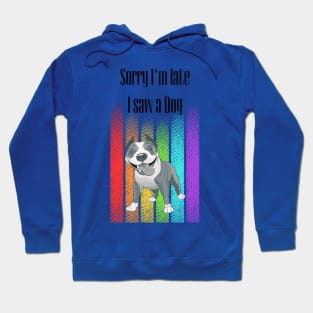 Sorry I'm late I saw a Dog ! Hoodie